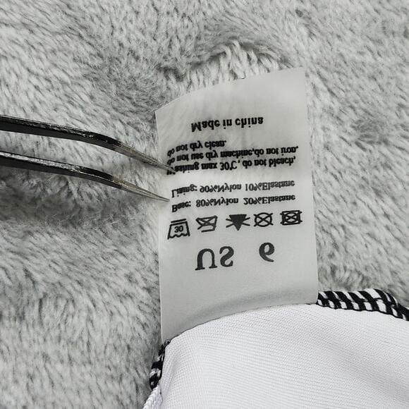 NEW Jusfitsu Swimsuit Size 6 Purple Black Floral Ruched Tummy Control High Cut - Picture 7 of 12